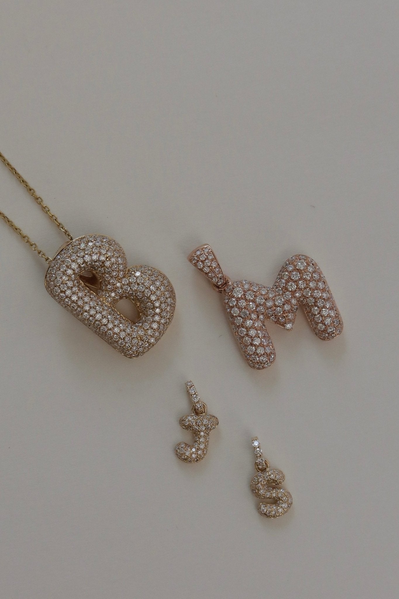 Baby Bubble Diamond Initial Chain Bracelet - Image 4