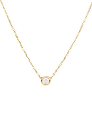 Bezel Diamond Necklace