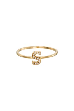 Classic Diamond Initial Ring
