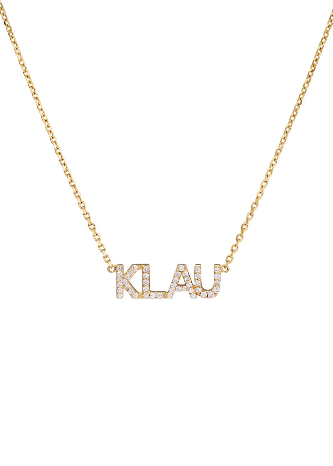 Diamond Nameplate Chain Necklace - Image 3