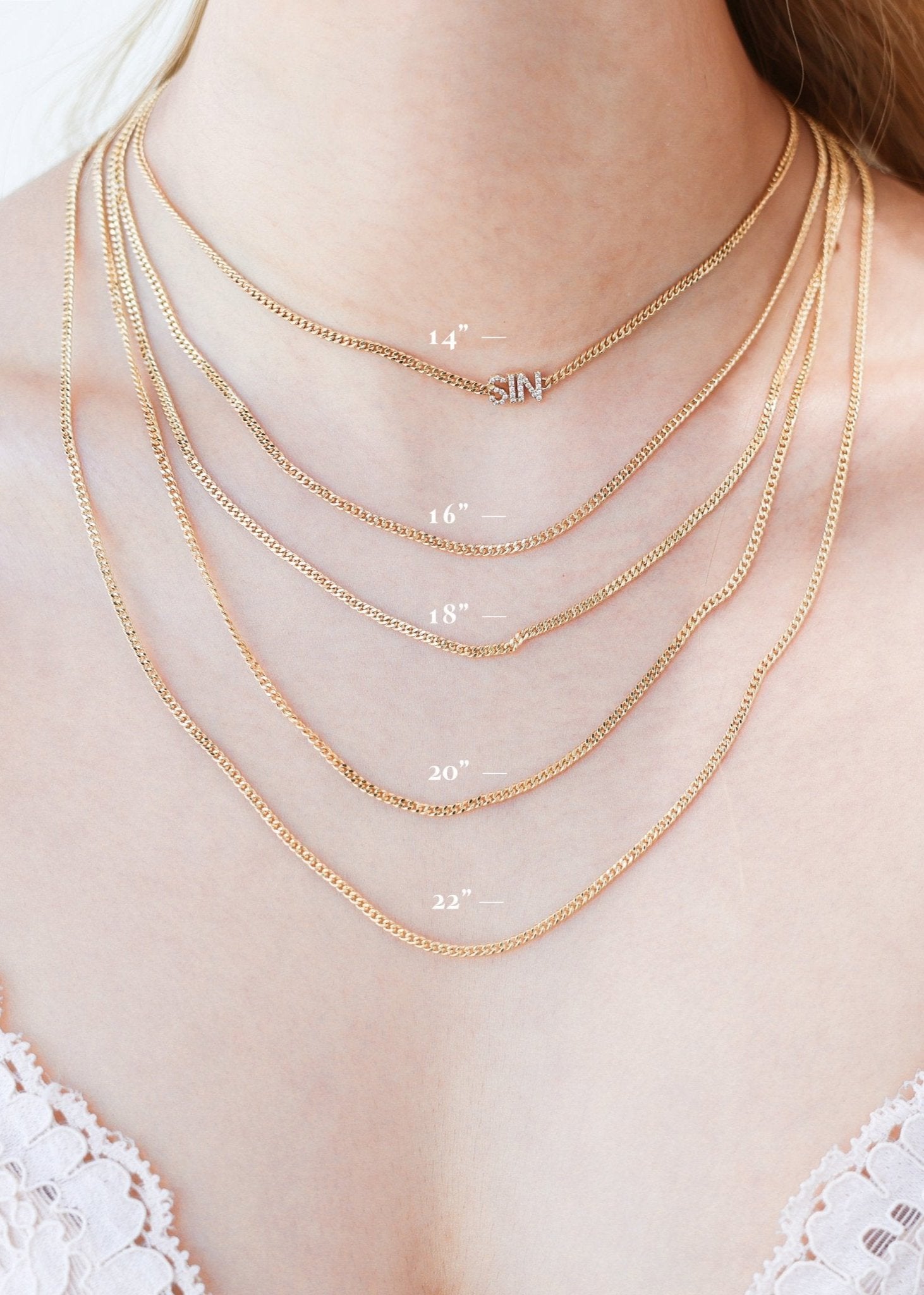 Diamond Nameplate Chain Necklace - Image 7