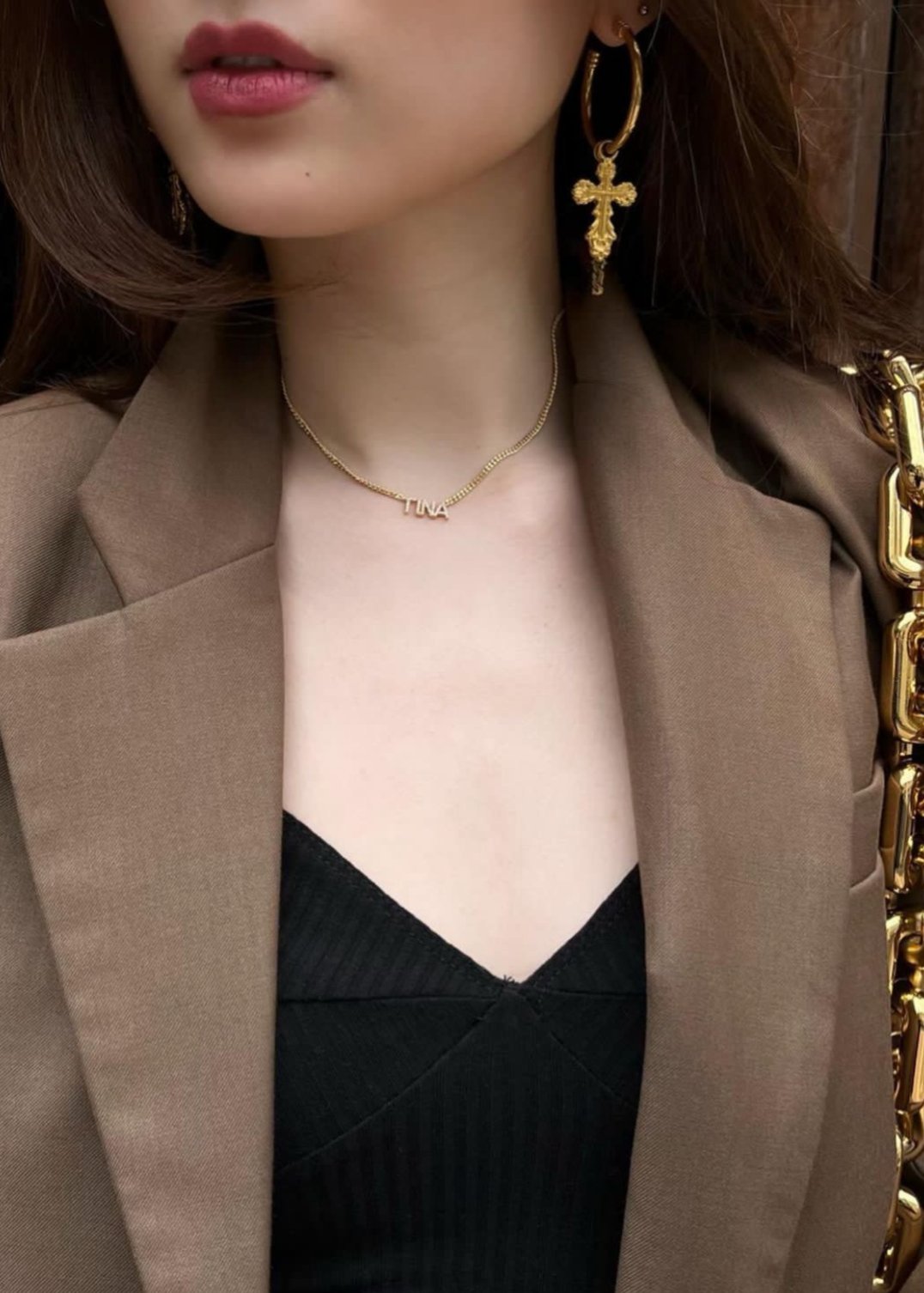 Diamond Nameplate Chain Necklace - Image 2