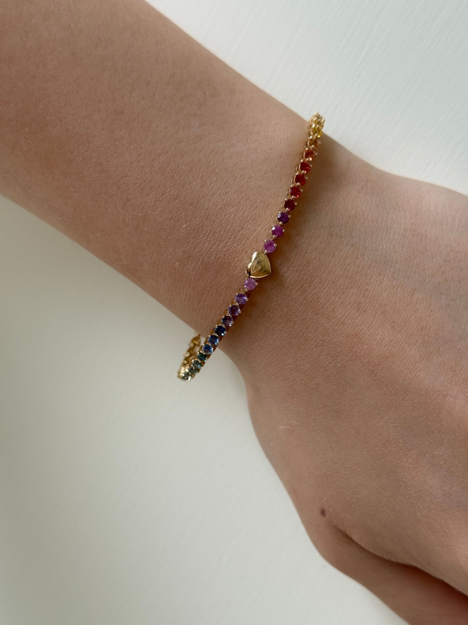 Double Rainbow Sapphire Bracelet - Image 2