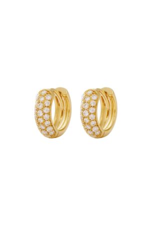 Gia Gold Diamond Huggie Earring