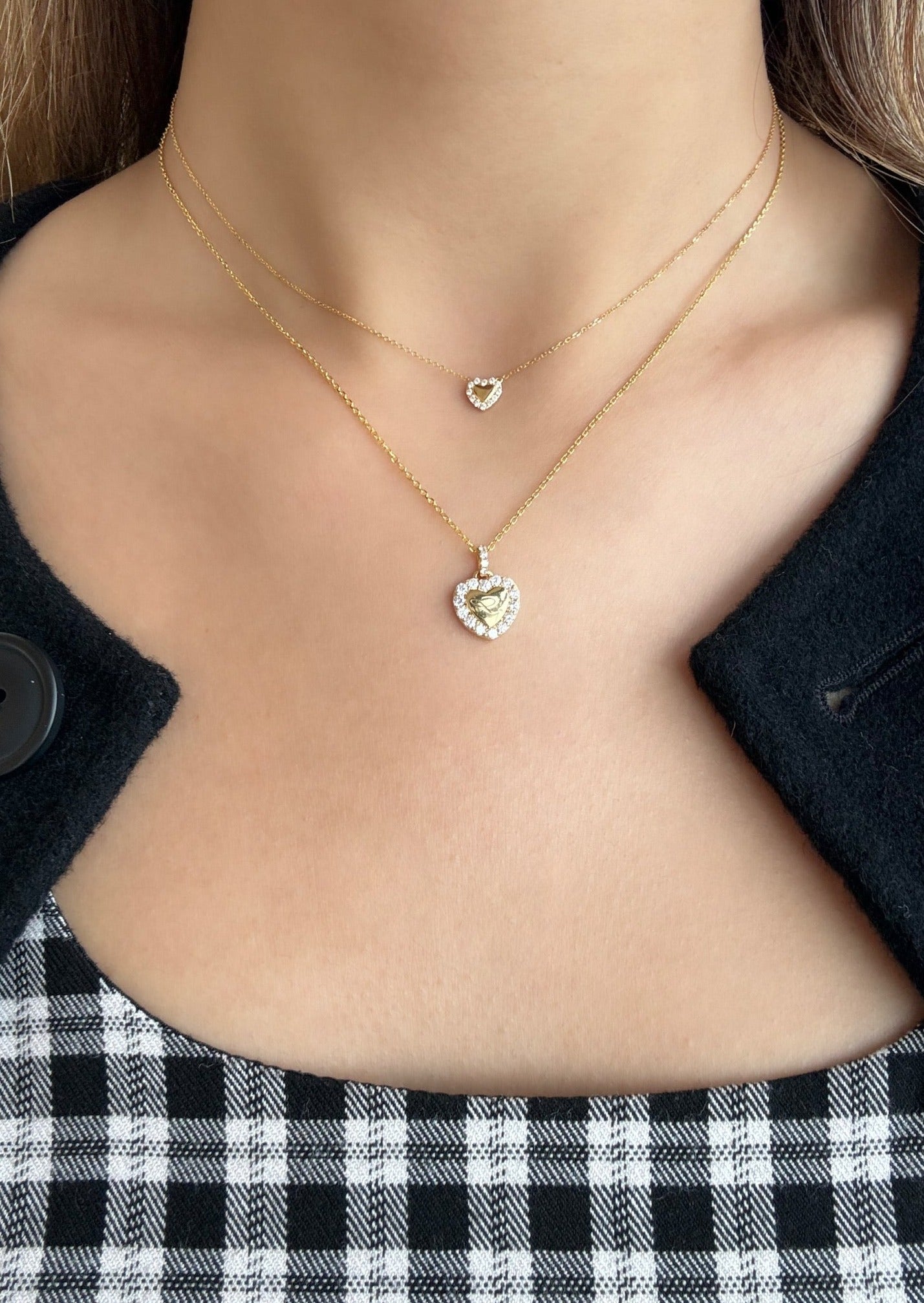 Mini Kylie Heart Diamond Necklace - Image 3