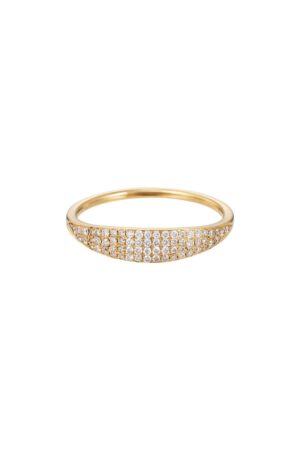 Pavé Diamond Lank Signet Ring