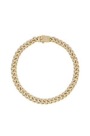 Paved Cuban Chain Bracelet