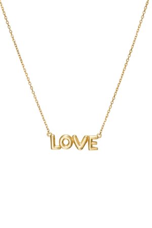 Petite Bubble Gold Nameplate Chain Necklace