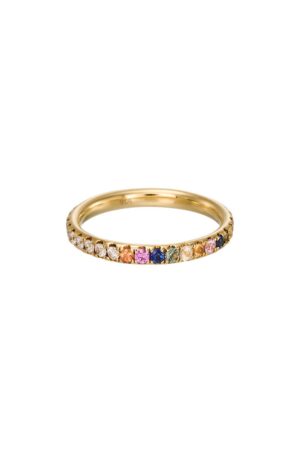 Rena Rainbow Sapphire Diamond Duo Eternity Ring