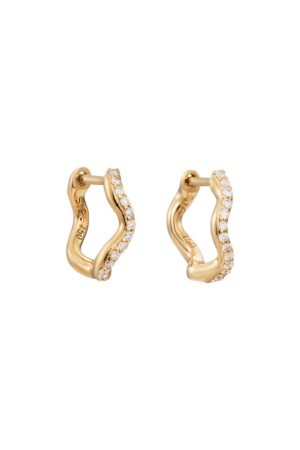 Winly Wave Diamond Huggie